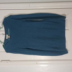 Loft Ann Taylor Top Sweater Blouse With Corchet Style